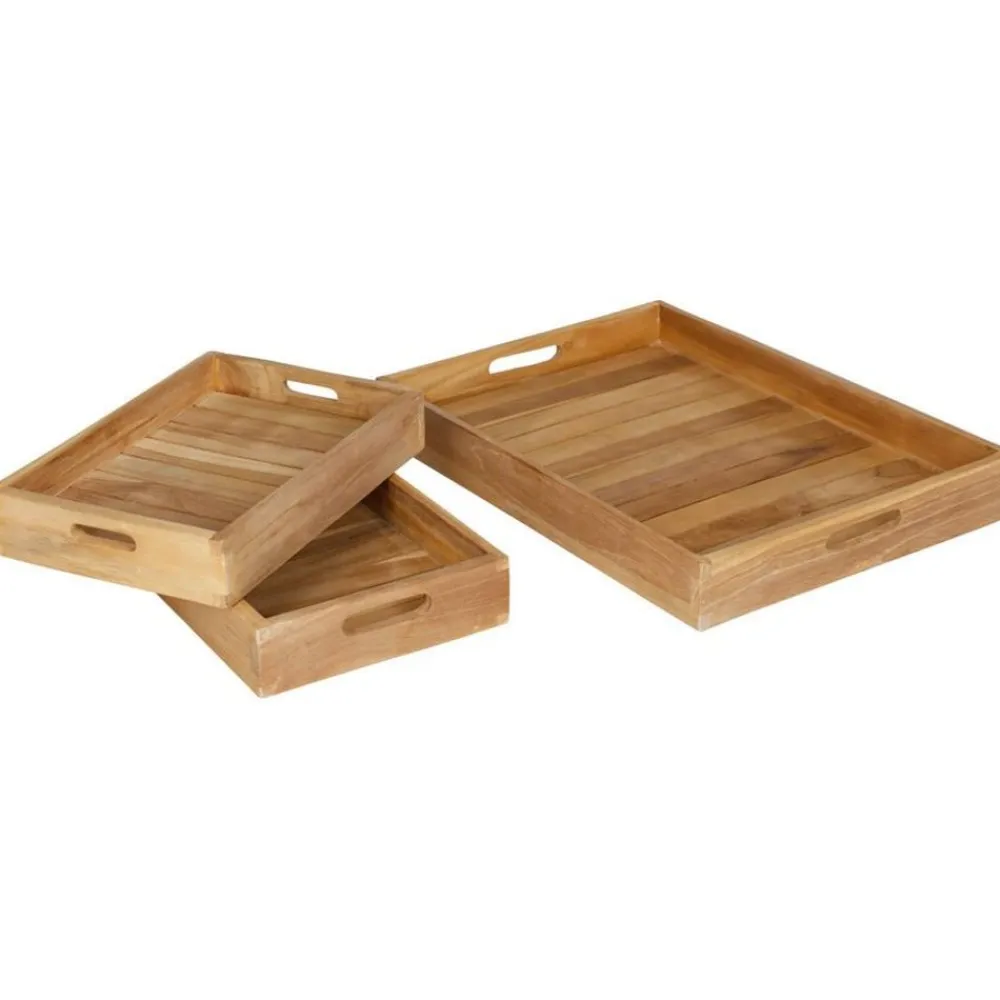 TP Bretter Und Tabletts^Deko-Tablett Aus Holz 39X5X28,5Cm