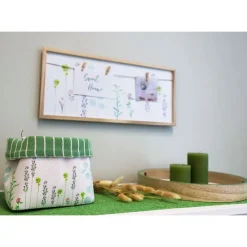 New Home Vasen Und Schalen^Dekotablett Blumenprint Aus Holz 35Cm