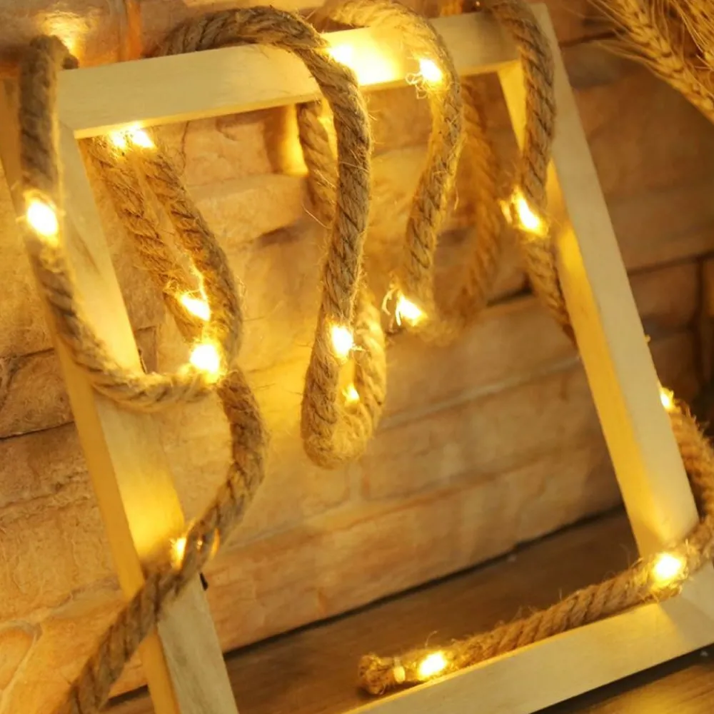 New Home Leuchtdeko^Deko-Tau Lichterkette Mit 30 Leds Warmweis