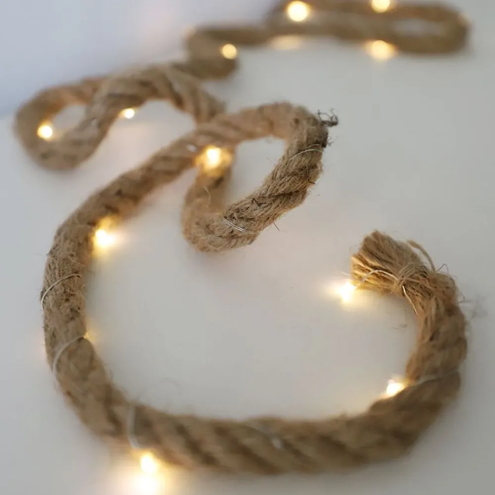 New Home Leuchtdeko^Deko-Tau Lichterkette Mit 30 Leds Warmweis
