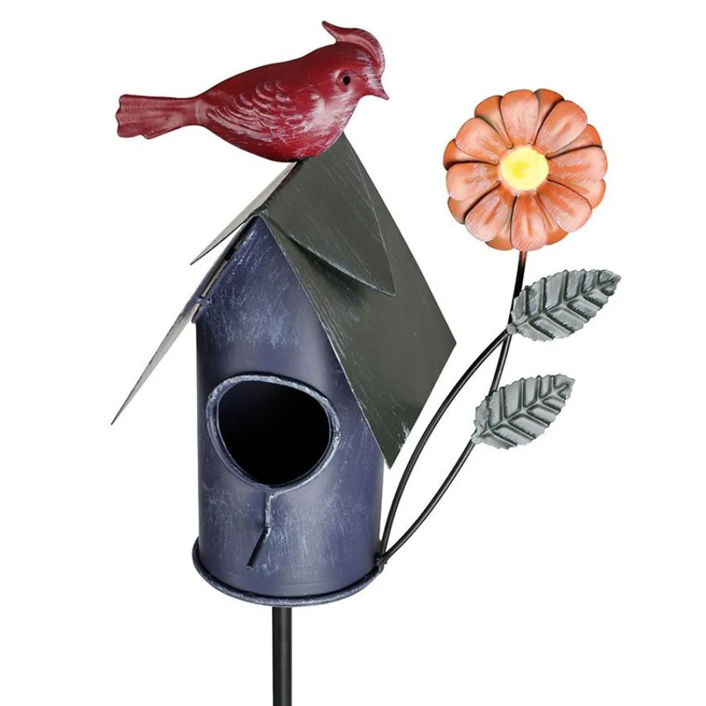 TP Gartenstecker^Deko-Vogelhauschen Mit Gartenstecker