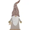 New Home Christmas Weihnachtsfiguren^Deko-Wichtel Aus Holz Mit Pailletten-Zipfelmutze 84Cm Zartrosa