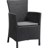 Allibert by Keter Gartenstühle^Dining Chair Iowa Graphit Mit Sitzkissen