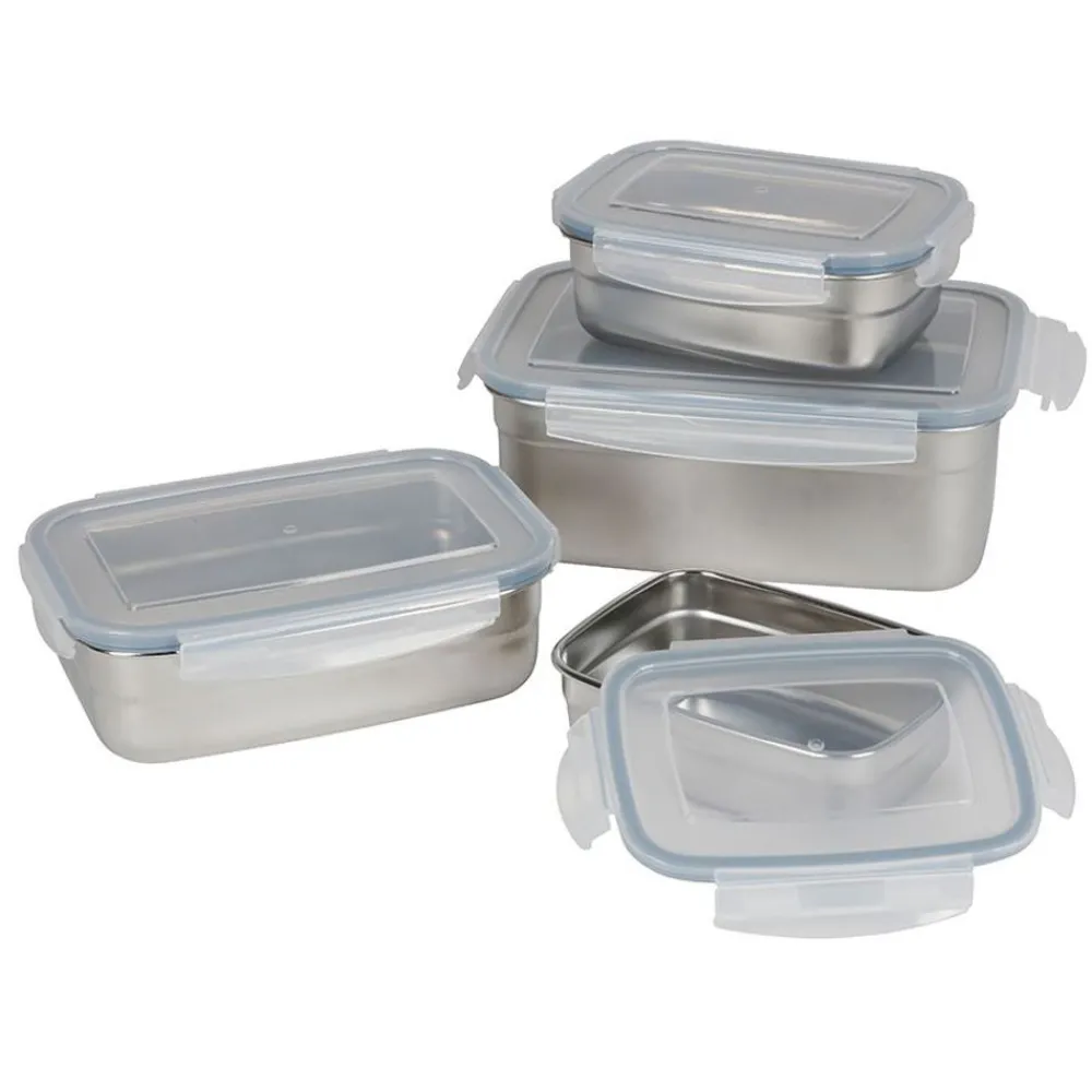 TP Vorratsdosen^Edelstahl-Lunchbox Mit Klickverschlussdeckel 550Ml