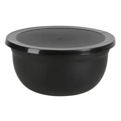 TP Küchenhelfer^Edelstahl-Schussel-Set Mit Deckel Schwarz 3-Teilig