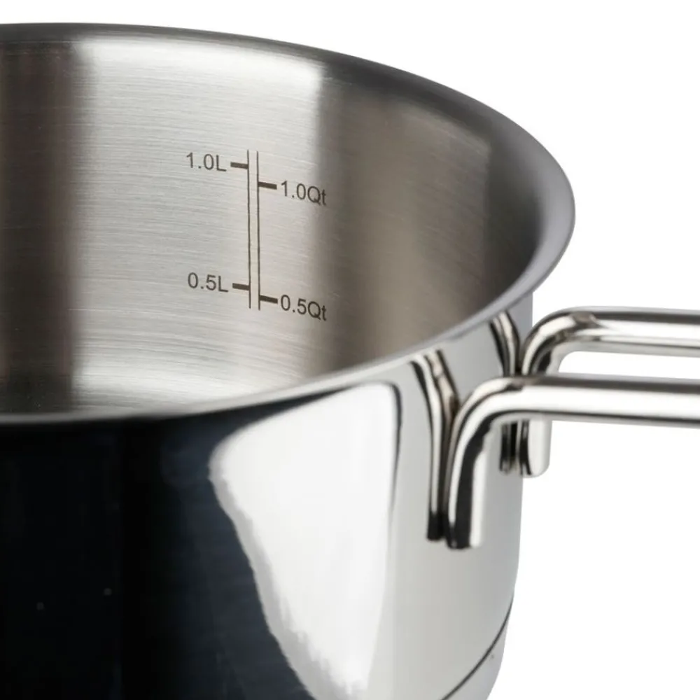 Steelity Töpfe Und Pfannen^Edelstahl-Stielkasserolle 1,3 Liter