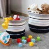 New Home Körbe Und Taschen^2Er-Set SeilKörbe Aus Baumwolle Gestreift Blau