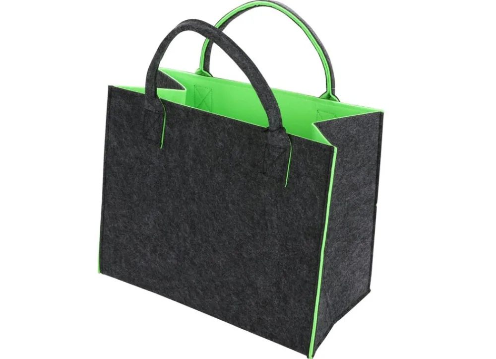 New Home Körbe Und Taschen^Filz-Einkaufstasche Mit Farbkontrast 35X20X28Cm