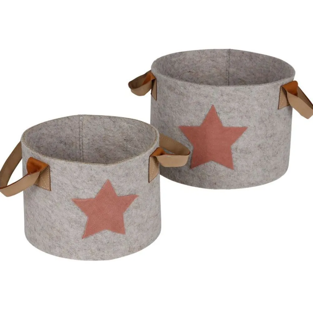 TP Körbe Und Taschen^Filzkorb-Set Mit Stern 2-Teilig