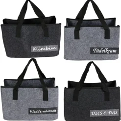 TP Körbe Und Taschen^Filztasche Mit Applikation 40X25,5X26,5Cm