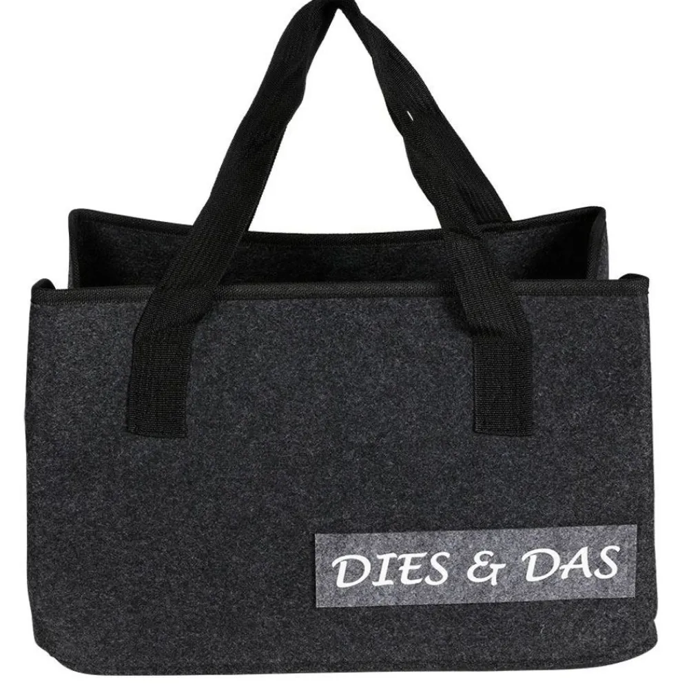 TP Körbe Und Taschen^Filztasche Mit Applikation 40X25,5X26,5Cm