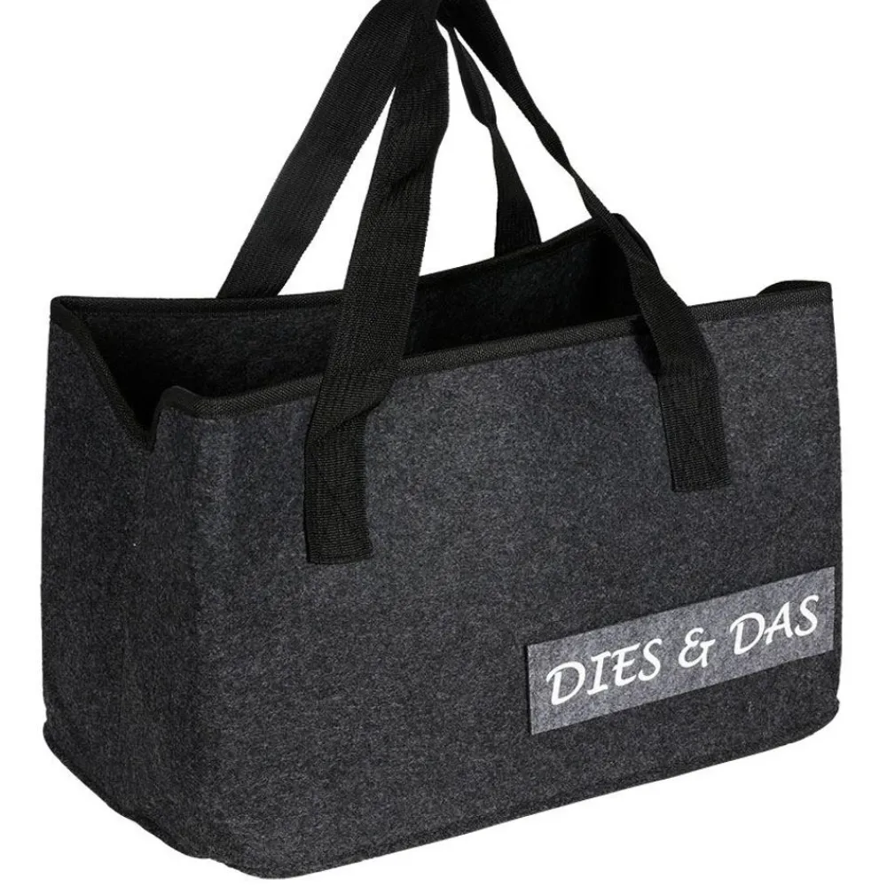 TP Körbe Und Taschen^Filztasche Mit Applikation 40X25,5X26,5Cm