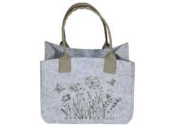 New Home Körbe Und Taschen^Filztasche Mit Fruhlingsmotiv 24X14,5X30Cm