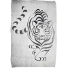 TP Textilien, Decken Und Kissen^Flanell-Kuscheldecke Mit Tiger-Print 150X200Cm