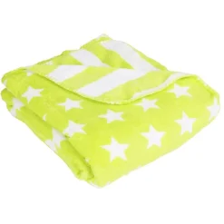 Home Collection Textilien, Decken Und Kissen^Flanell-Kuscheldecke Stars & Stripes 150X200Cm Neongelb