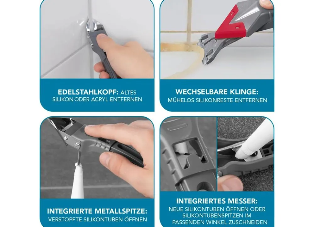 Fugentorpedo Werkzeuge^ Silikonentferner 5In1