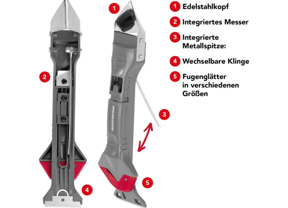 Fugentorpedo Werkzeuge^ Silikonentferner 5In1