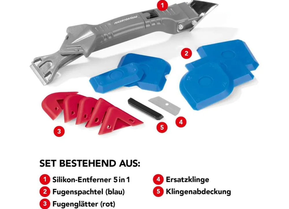 Fugentorpedo Werkzeuge^ Silikonentferner 5In1