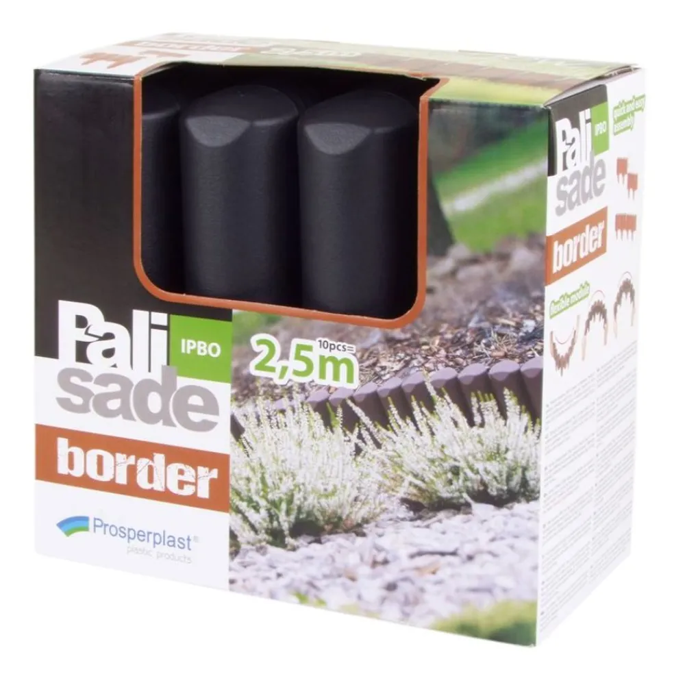 Pseudohersteller Beeteinfassung^Gartenpalisade Ipbo 2,5M Anthrazit