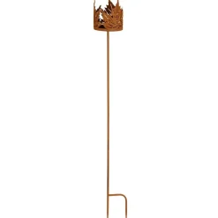 TP Gartenstecker^Gartenstecker Kerzenhalter "Blatterkrone" 12X102Cm Rostbraun