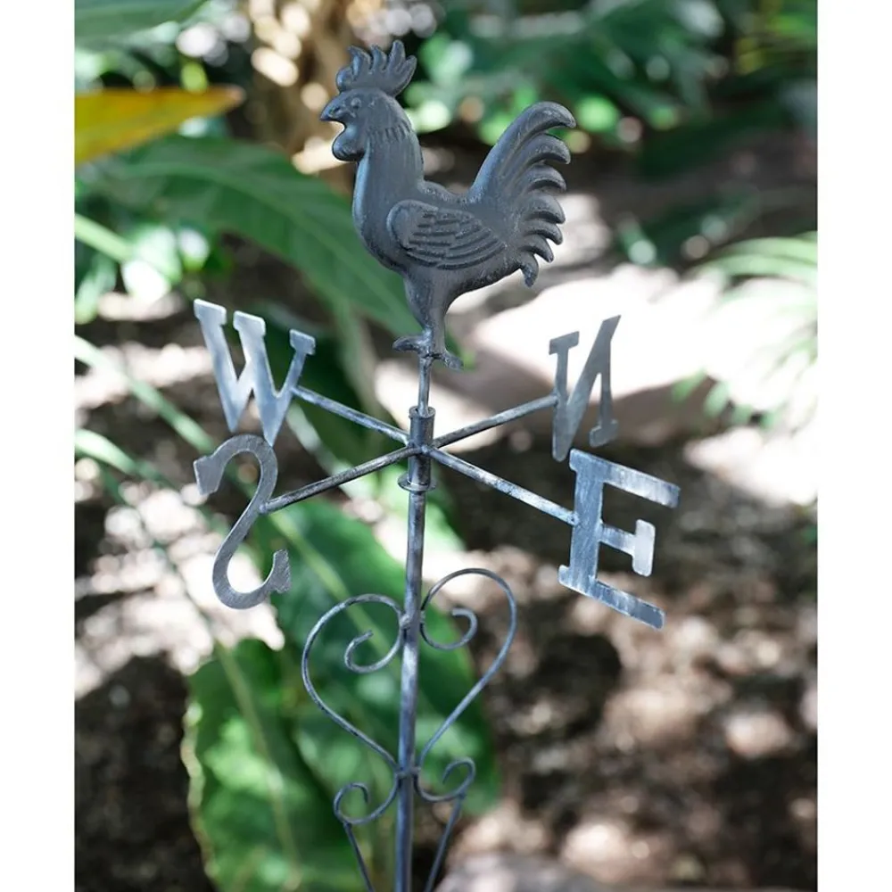 TP Gartenstecker^Gartenstecker Wetterhahn 109,5Cm Vintage-Grey