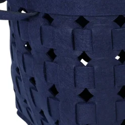 TP Körbe Und Taschen^Geflochtene FilzKörbe Dunkelblau 4-Teilig