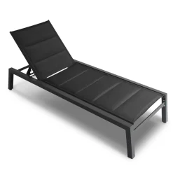 Sunny Moments Garten- Und Sonnenliegen^Gepolsterte Sonnenliege 190X70X95Cm Anthrazit/Schwarz