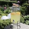 TP Geschirr Und Getränkebehälter^Getrankespender Aus Glas 5L Mit Metallstander