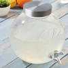 TP Geschirr Und Getränkebehälter^Glas-Getrankespender Zitrone 5L Transparent