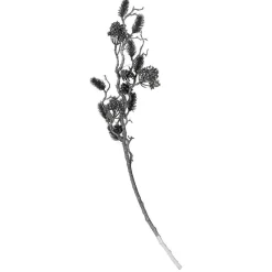 TP Kunstpflanzen Und Trockenblumen^Glitzerzweig Mit Tannenzapfen Und Beeren 100Cm