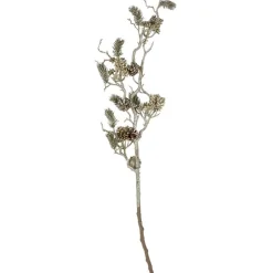 TP Kunstpflanzen Und Trockenblumen^Glitzerzweig Mit Tannenzapfen Und Beeren 100Cm