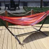 Sunny Moments Garten- Und Sonnenliegen^Hangematte Mit Gestell 270X108X100Cm Rot Gestreift