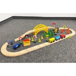 TP Spielzeug Für Drinnen^Holzeisenbahn-Spielset 60-Teilig
