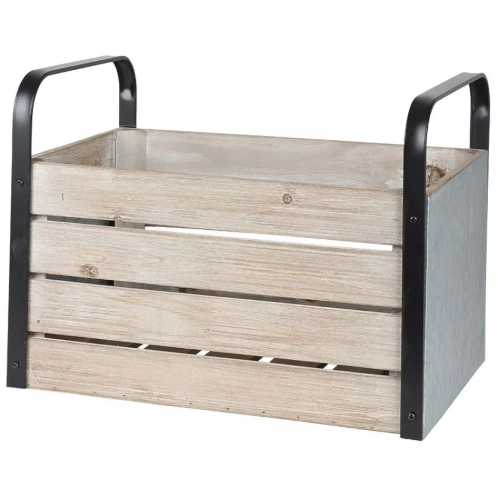 TP Dekokisten Und Truhen^Holzkisten-Set Mit Metallgriffen 2-Teilig