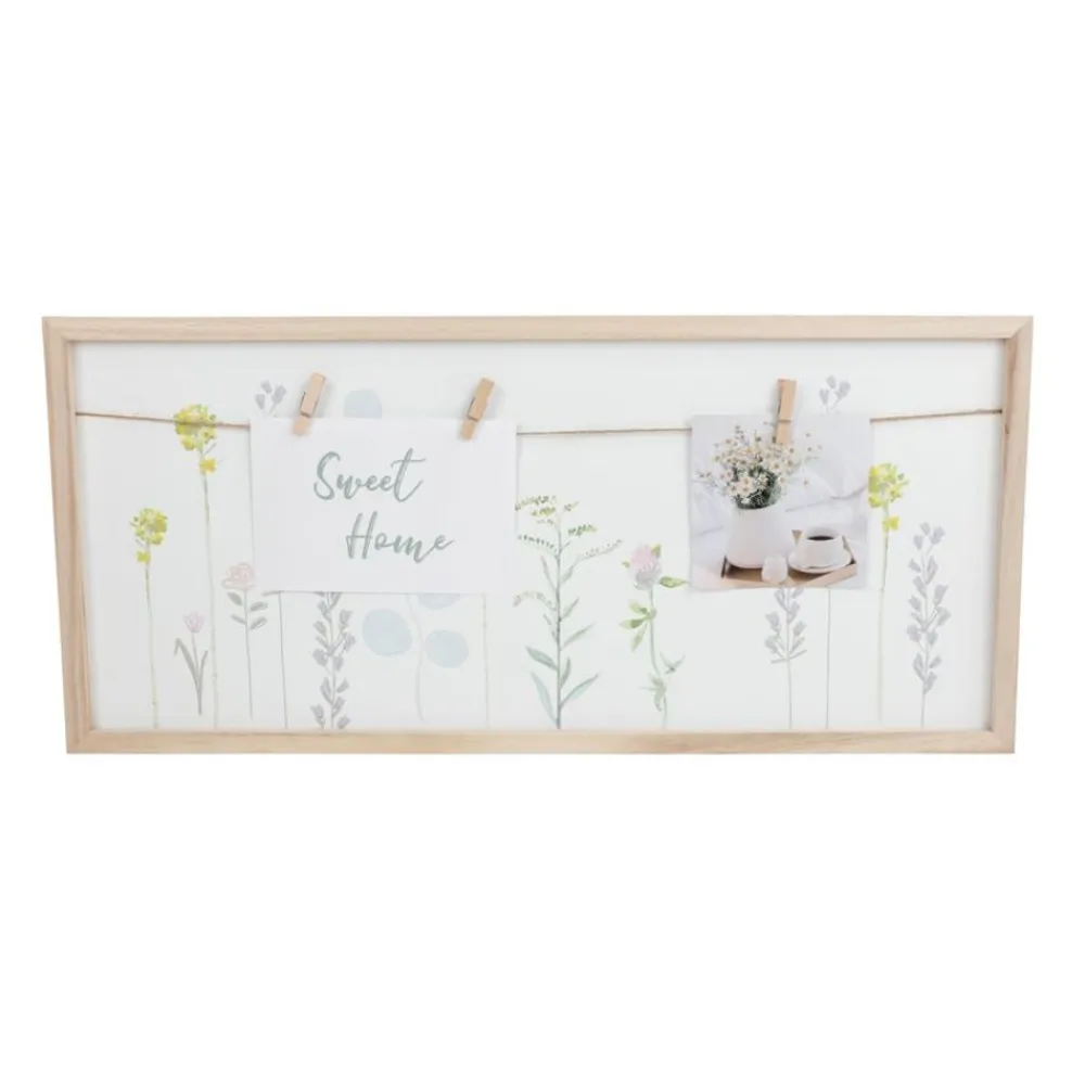 New Home Sonstige Innendeko^Holz-Memoboard Blumenprint