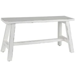 TP Sitzmöbel^Holz-Sitzbank Ranch Used-Look 90X34X46Cm Weis