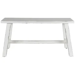 TP Sitzmöbel^Holz-Sitzbank Ranch Used-Look 90X34X46Cm Weis