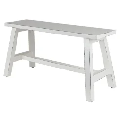 TP Sitzmöbel^Holz-Sitzbank Ranch Used-Look 90X34X46Cm Weis