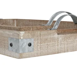 TP Bretter Und Tabletts^Holztablett-Set Mit Zinkplatte 2-Teilig