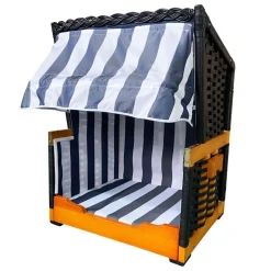 TP Strandkörbe^Hundestrandkorb Blau/Weis