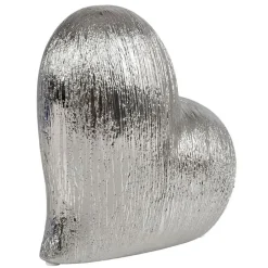 New Home Sonstige Innendeko^Keramik Deko-Herz 15X7X16Cm Silber