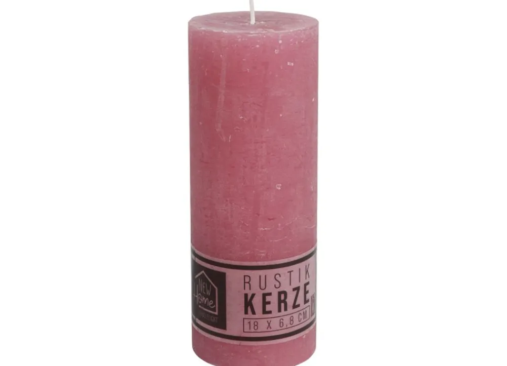 New Home Candlelight Stumpenkerzen^Kerze Rustikal 68X180Mm Altrosa