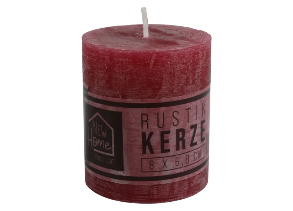 New Home Candlelight Stumpenkerzen^Kerze Rustikal 68X80Mm Beere