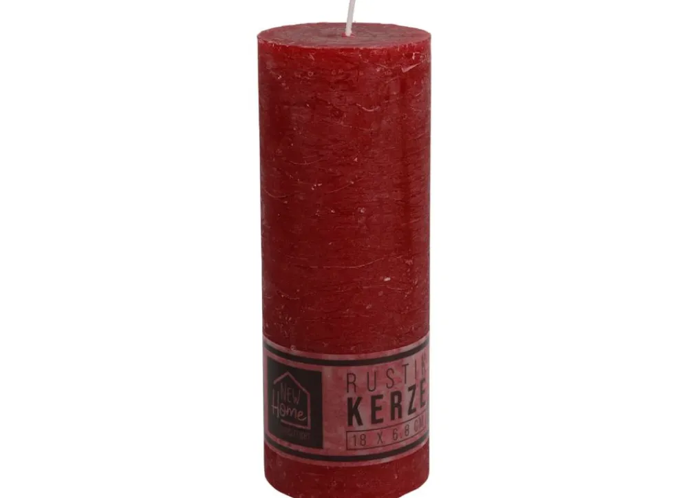 New Home Candlelight Stumpenkerzen^Kerze Rustikal 68X180Mm Bordeaux