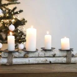 Pseudohersteller Adventskränze^Kerzenhalter Birkenstamm 45X9X9Cm