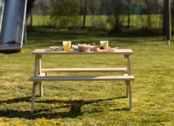 Sunny Moments Gartensitzgruppen^Kinder-Picknicktisch Aus Kiefernholz 90X50X79Cm