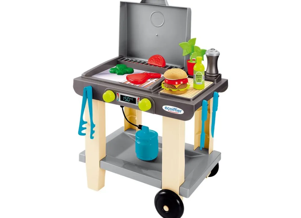 ecoiffier Spielzeug Für Drinnen^Kinder-Spielgrill Mit Zubehör 43,5X28X40,5Cm