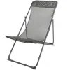 Sunny Moments Gartenstühle^Klappbarer Liegestuhl Grau