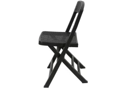 Ipae Progarden Gartenstühle^Klappstuhl Asso Rattanoptik Ca. 48X76X47Cm Anthrazit