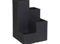 Jelenia Plast Pflanzkübel^Kubus Wendeltreppentopf 40X40Cm Anthrazit